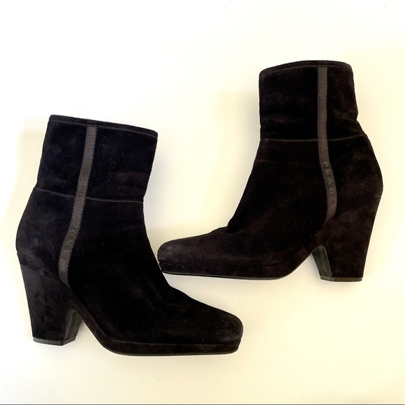 Prada Black Booties with Spell Out PRADA down Side Size 10 - Picture 7 of 16